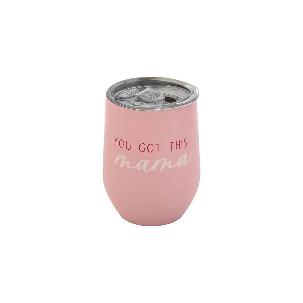 NEW PEARHEAD women's you got this mama wine tumbler in pink